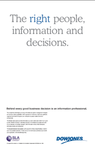 Wall Street Journal Advert for Information Professionals